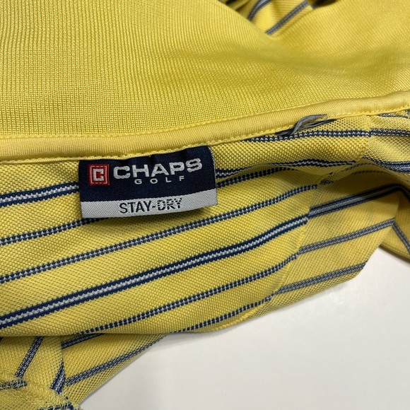 Bundle/Set 2 Chaps Golf Stay-Dry Men’s Stripped Short Sleeve Athletic Polo Shirt - Picture 13 of 15